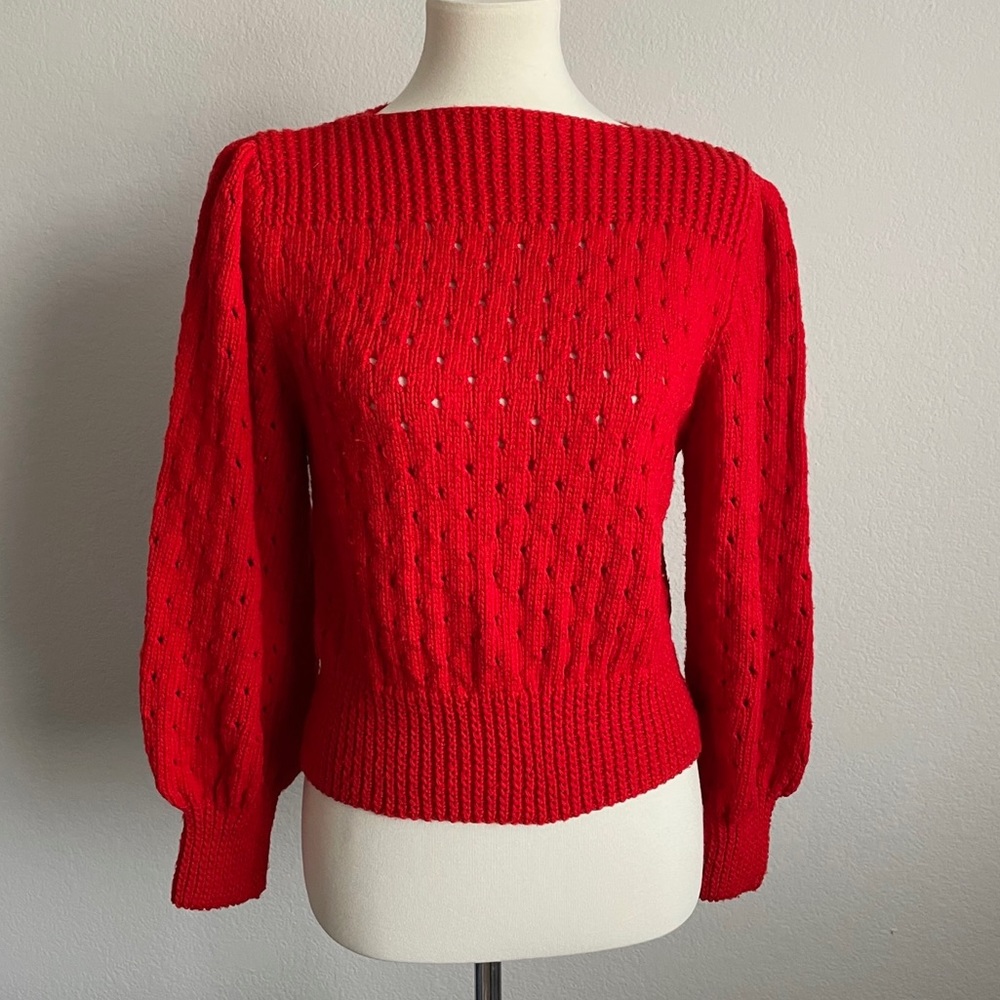 \Vintage\• Petite Red Mohair Sweater